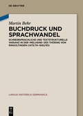 Cover: Buchdruck und Sprachwandel - De Gruyter Akademie Forschung