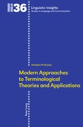 Cover: Modern Approaches to Terminological Theories and Applications - Peter Lang Verlag