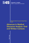 Cover: Advances in Medical Discourse Analysis: Oral and Written Contexts - Peter Lang Verlag