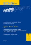 Cover: Egypte - Gr&egrave;ce - Rome - Peter Lang Verlag