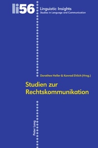 Enlarge image Cover: Studien zur Rechtskommunikation - Peter Lang Verlag