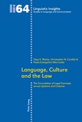 Cover: Language, Culture and the Law - Peter Lang Verlag