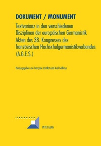 Enlarge image Cover: Dokument / Monument - Peter Lang Verlag