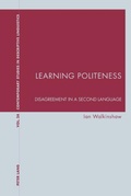 Cover: Learning Politeness - Peter Lang Verlag