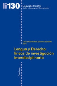 Abbildung von: Lengua y Derecho: líneas de investigación interdisciplinaria - Peter Lang Verlag