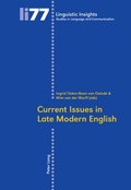 Cover: Current Issues in Late Modern English - Peter Lang Verlag