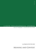 Cover: Meaning and Context - Peter Lang Verlag