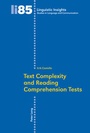 Cover: Text Complexity and Reading Comprehension Tests - Peter Lang Verlag