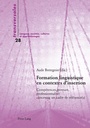 Cover: Formation linguistique en contextes d'insertion - Peter Lang Verlag