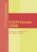 Cover: CIUTI-Forum 2008 - Peter Lang Verlag