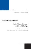 Cover: Greek Wisdom Literature and the Middle Ages - Peter Lang Verlag