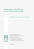 Cover: Landmarks in the History of the German Language - Peter Lang Verlag