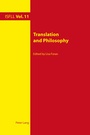 Cover: Translation and Philosophy - Peter Lang Verlag