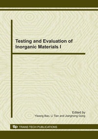 Enlarge image Cover: Testing and Evaluation of Inorganic Materials I - Trans Tech Publications Ltd