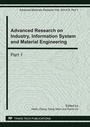 Cover: Advanced Research on Industry, Information System and Material Engineering, IISME2011 - Trans Tech Publications Ltd