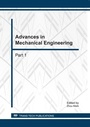 Cover: Advances in Mechanical Engineering - Trans Tech