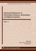 Cover: Advanced Research on Information Science, Automation and Material System - Trans Tech Publications Ltd