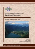 Cover: Residual Stresses VIII - Trans Tech Publications Ltd