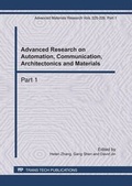 Cover: Advanced Research on Automation, Communication, Architectonics and Materials - Trans Tech Publications Ltd
