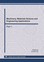 Cover: Machinery, Materials Science and Engineering Applications, MMSE2011 - Trans Tech Publications Ltd
