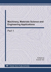 Enlarge image Cover: Machinery, Materials Science and Engineering Applications - Trans Tech