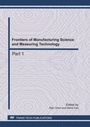 Cover: Frontiers of Manufacturing Science and Measuring Technology - Trans Tech