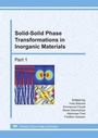Cover: Solid-Solid Phase Transformations in Inorganic Materials - Trans Tech Publications Ltd