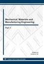 Cover: Mechanical, Materials and Manufacturing Engineering - Trans Tech