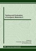 Cover: Testing and Evaluation of Inorganic Materials II - Trans Tech Publications Ltd