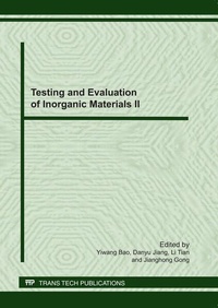 Enlarge image Cover: Testing and Evaluation of Inorganic Materials II - Trans Tech Publications Ltd
