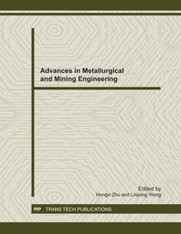 Enlarge image Cover: Advances in Metallurgical and Mining Engineering - Trans Tech Publications Ltd
