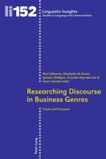 Cover: Researching Discourse in Business Genres - Peter Lang Verlag