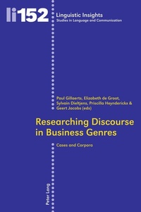 Abbildung von: Researching Discourse in Business Genres - Peter Lang Verlag