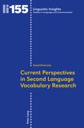 Cover: Current Perspectives in Second Language Vocabulary Research - Peter Lang Verlag