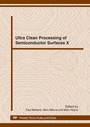 Cover: Ultra Clean Processing of Semiconductor Surfaces X - Trans Tech Publications Ltd