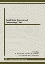 Cover: Solid State Science and Technology XXVI - Trans Tech Publications Ltd