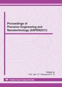 Cover: Proceedings of Precision Engineering and Nanotechnology - Trans Tech Publications Ltd