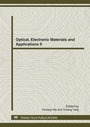 Cover: Optical, Electronic Materials and Applications II - Trans Tech Publications Ltd