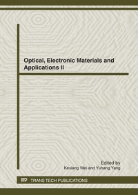 Enlarge image Cover: Optical, Electronic Materials and Applications II - Trans Tech Publications Ltd