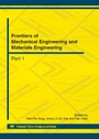 Cover: Frontiers of Mechanical Engineering and Materials Engineering - Trans Tech