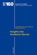 Cover: Insights into Academic Genres - Peter Lang Verlag