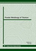 Cover: Powder Metallurgy of Titanium - Trans Tech Publications Ltd
