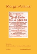 Cover: Morgen-Glatz 22/2012 - Peter Lang Verlag