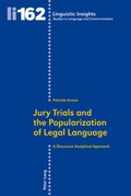 Cover: Jury Trials and the Popularization of Legal Language - Peter Lang Verlag