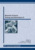 Cover: Materials Science, Testing and Informatics VI - Trans Tech Publications Ltd