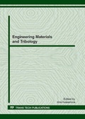 Cover: Engineering Materials and Tribology XXI - Trans Tech Publications Ltd