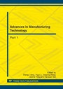 Cover: Advances in Manufacturing Technology - Trans Tech