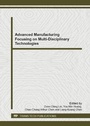 Cover: Advanced Manufacturing Focusing on Multi-Disciplinary Technologies - Trans Tech Publications Ltd