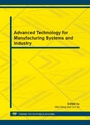 Cover: Advanced Technology for Manufacturing Systems and Industry - Trans Tech Publications Ltd