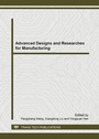 Cover: Advanced Designs and Researches for Manufacturing - Trans Tech Publications Ltd